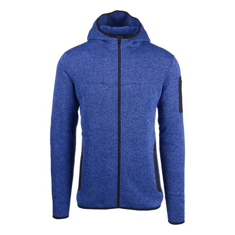 Cederberg Men's Mistral Hooded Zipped Fleece Jacket Blue