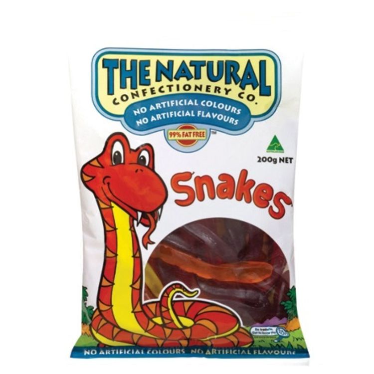 The Natural Confectionary Co. Snakes 200 g Pack
