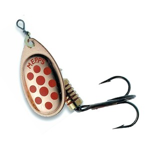 Mepps Aglia Decorees Spinner Lure Copper & Red Dot