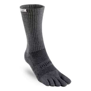 Injinji Adults' Universal Trail Crew Toe Socks Granite