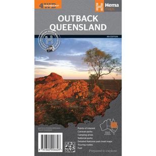 Hema Outback Queensland Map Multicoloured