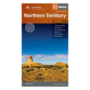 Hema Northern Territory State Map Multicoloured