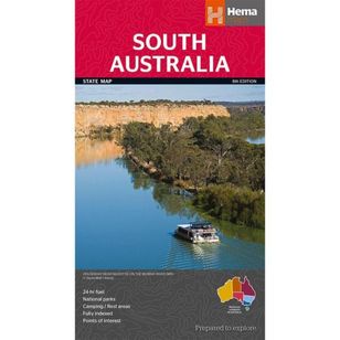 Hema South Australia State Map Multicoloured