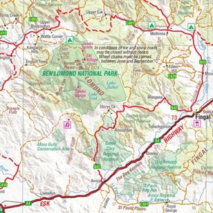Hema Tasmania State Map Multicoloured