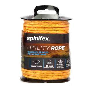 Spinifex Utility Rope 3mm x 15 Metres Yellow 3 mm x 15 m