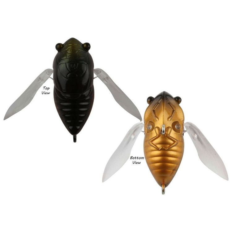 Atomic Hardz Cicada 35mm Surface Lure Black Christmas Beetle 35 mm