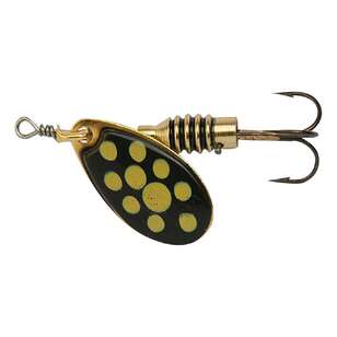 Celta Spinner Bait Lure Size 1 Black & Yellow Dots