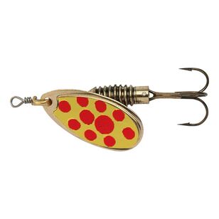 Celta Spinner Bait Lure Size 2 Gold & Red Dots