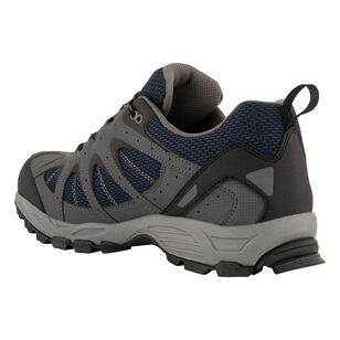 Hi-Tec Men's Quixhill Trail Waterproof Low Hiking Shoes Charcoal, Navy & Grey 14