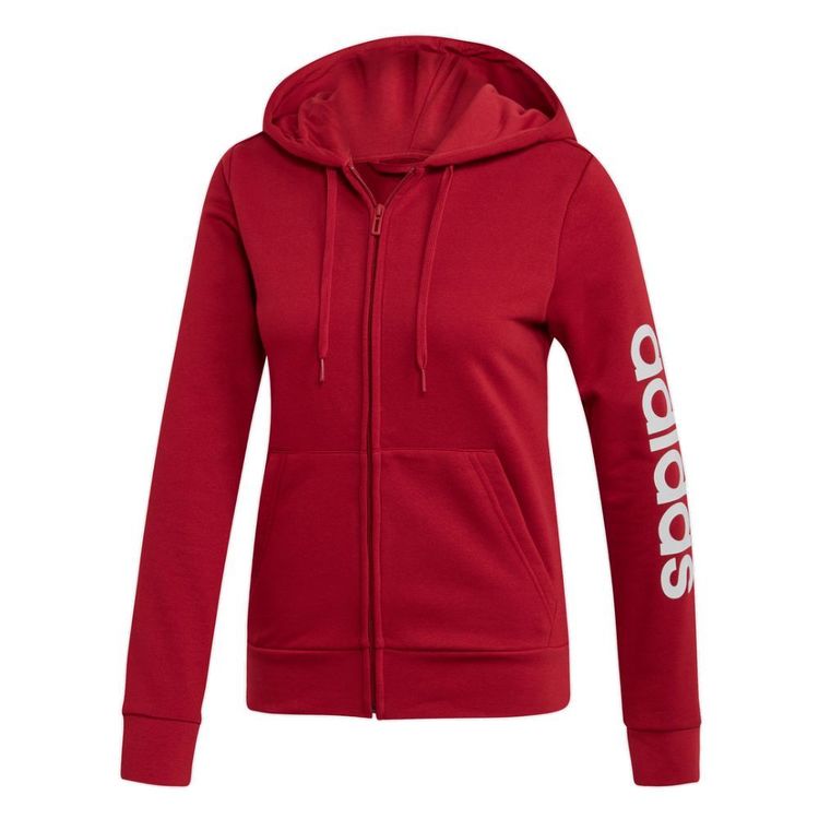 adidas Women's Essentials Linear French Terry Full Zip Hoodie