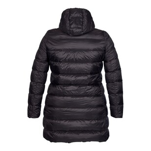 Cape Women's Travel-Lite Long Line Hooded Plus Size Puffer Jacket Black