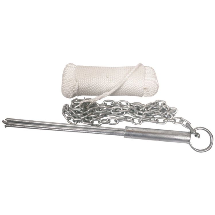 Waterline Reef Anchor Kit 10mm Anchor, 8mm x 50m Rope, 2m x 6mm Chain