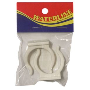Waterline White Tube Holder 25mm 2 Pack