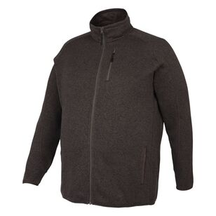 Gondwana Men's Full Knit Fleece Jacket Plus Size Charcoal