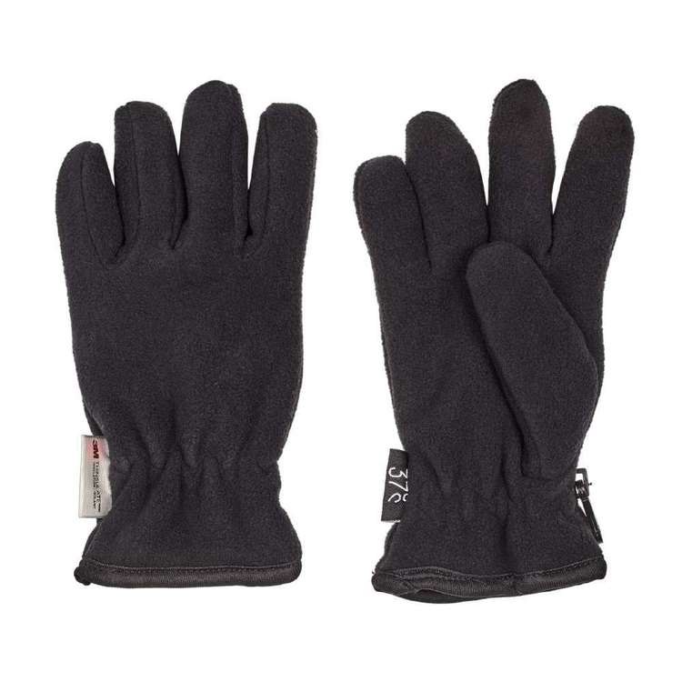 37 Degrees South Kids' Fleece Gloves Black