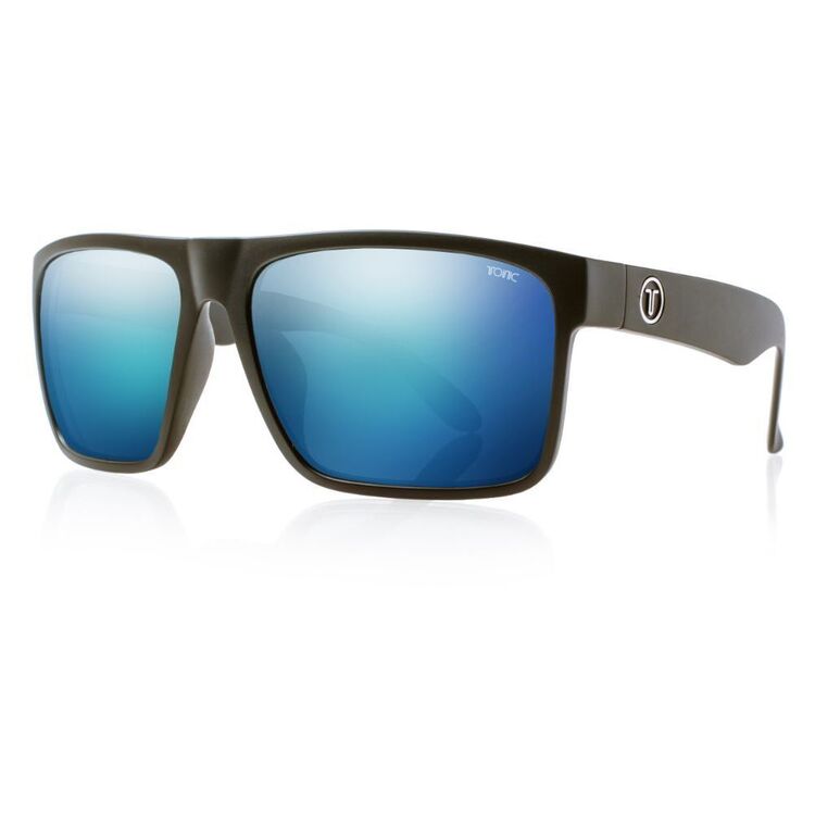 Tonic Outback Sunglasses Matte Black & Blue Mirror