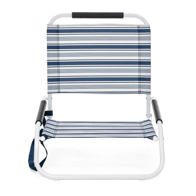 Life! Stripe Beach Chair Navy Stripe