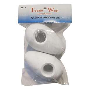 Tackle West Plastic Burley Blob 2 Pack White