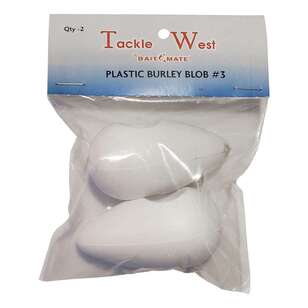 Tackle West Plastic Burley Blob 2 Pack White