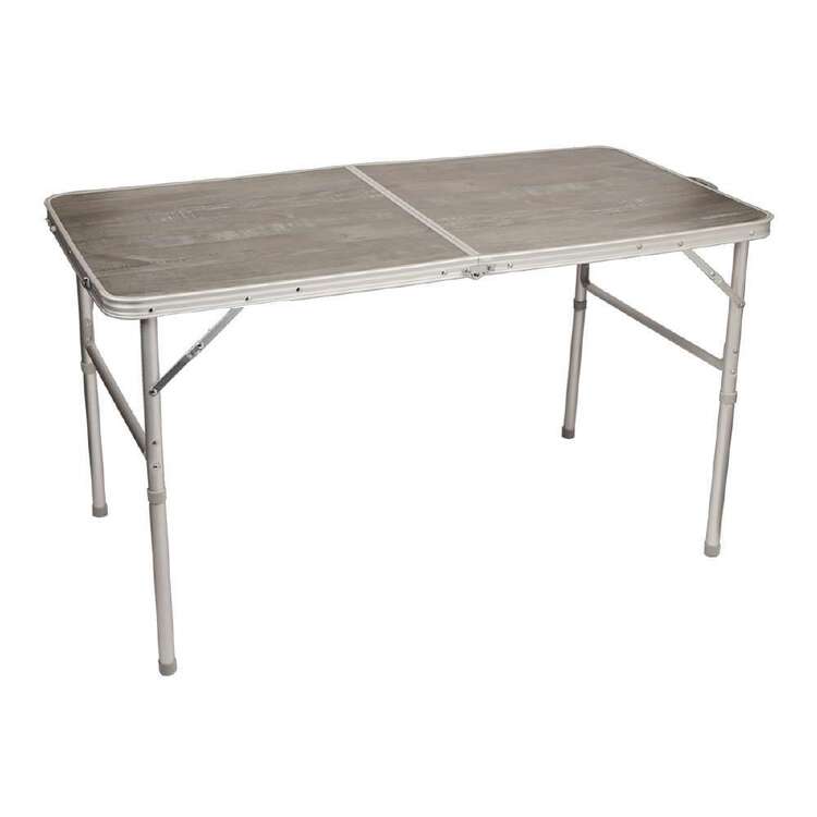 Spinifex Aluminium 120cm Camp Table Faux Wood 120 cm