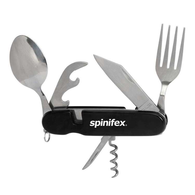 Spinifex 6-In-1 Multitool With Spoon And Fork Black