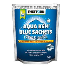 Thetford Aqua Kem Blue Concentrate Sachets Blue 15 Pack