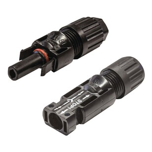 KT Cables MC4 - Male & Female In Line With Pins Black