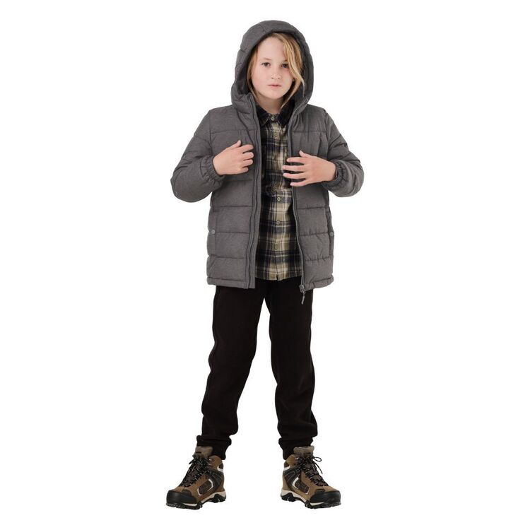 Cape Youth Recycled Boys Puffer Jacket Charcoal