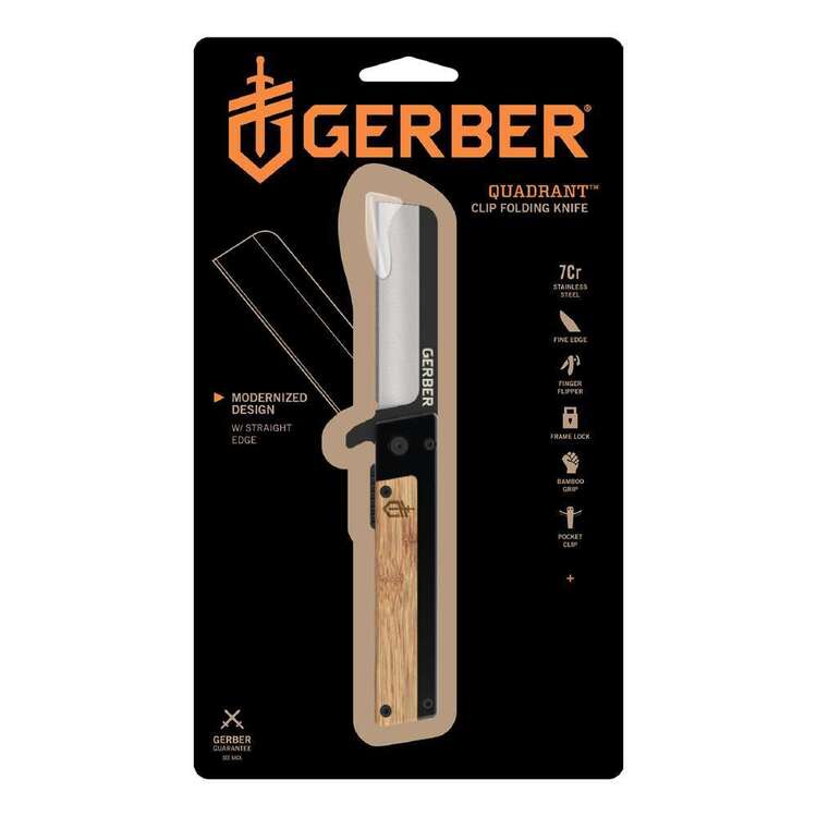 Gerber Quadrant Bamboo Folding Knife Silver