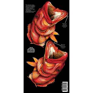 AFN Retro Style Fish Sticka Coral Trout Red