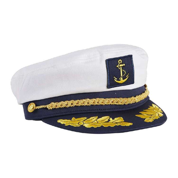White Military Cadet Captain Sailor Hat, Sailor's Cap