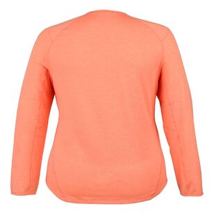 Cape Women's Holly Long Sleeve Henley Top Plus Size Coral