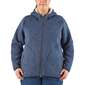 Gondwana Women's Domino Sherpa Lined Fleece Jacket Plus Size Navy Marle