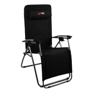 BlackWolf Reclining Lounger Chair Jet Black