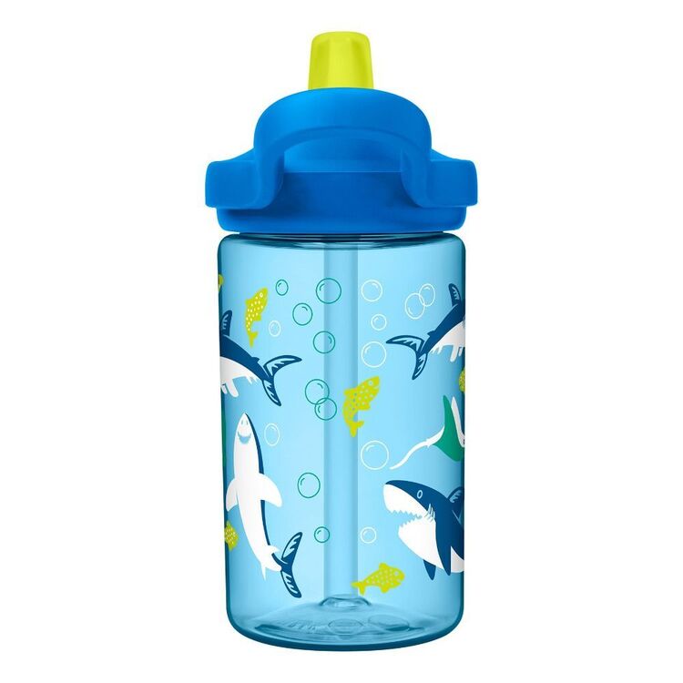 CamelBak Eddy Kids Water Bottle w/ Straw Blue Hammerhead Sharks BPA Free  400 ml
