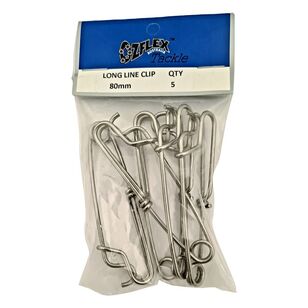 Long Line Clips Ozflex 80 mm Long Line Clip 5 Pack Grey | Anaconda