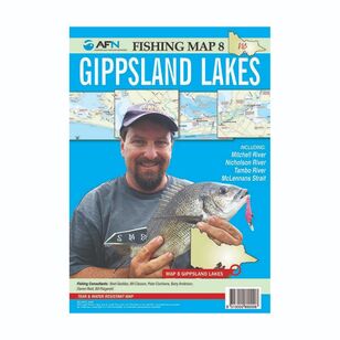 AFN Waterproof Gippsland Lakes Fishing Map White
