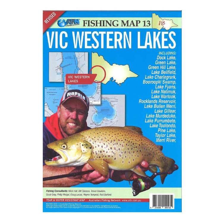 AFN Waterproof Fishing Map #13 Victoria Western Lakes