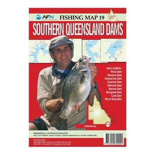 AFN Waterproof Fishing Map #19 Southern Queensland Dams White