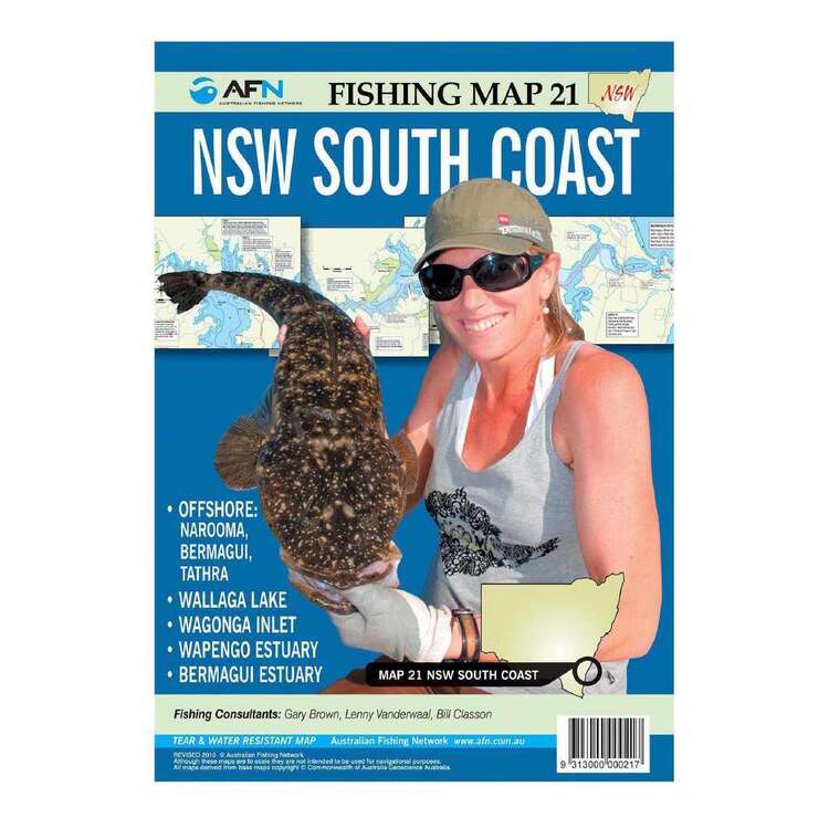 AFN Waterproof Fishing Map #21 NSW South Coast / Offshore