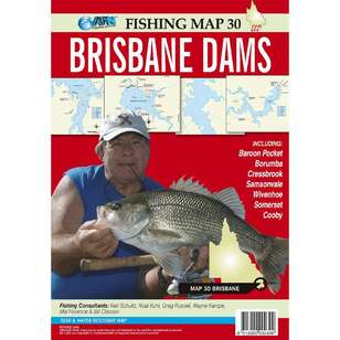 AFN Waterproof Fishing Map #30 Brisbane Dams White