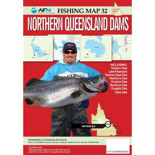 AFN Waterproof Fishing Map #32 North Queensland Dams White