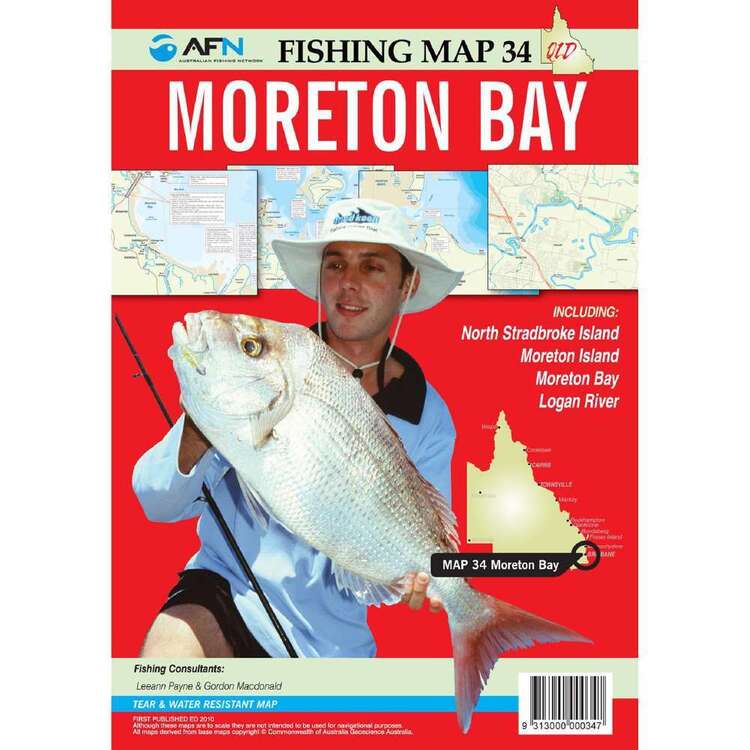 AFN Waterproof Fishing Map #34 Morton Bay