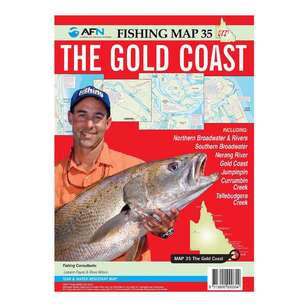 AFN Waterproof Fishing Map #35 Gold Coast White