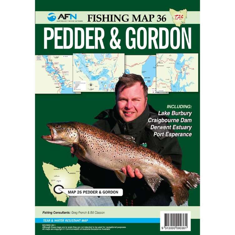 AFN Waterproof Fishing Map #36 Pedder & Gordon
