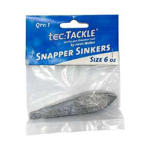 Jarvis Walker Tec Tackle Snapper Sinkers Pack Size 6 Silver 6
