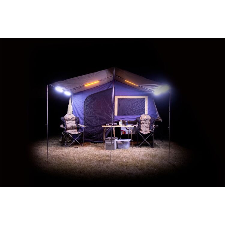 Dune 4WD 12V 2 Bar Camping Light Kit Black