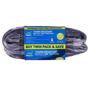 Repco Thorn Resistant 2 Pack Bicycle Tube Set Black