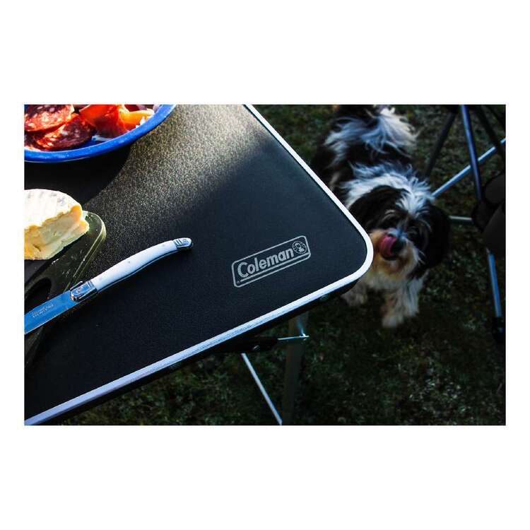 Coleman 4 Ft Aluminium Fold In Half Table Charcoal 4 ft