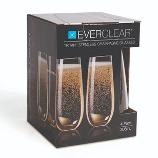 Everclear Trian Stemless Champagne Flute 4 Pack 266ml